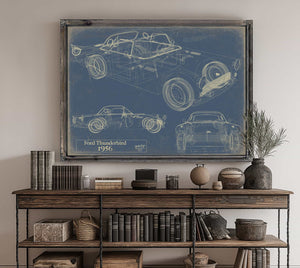 1956 Ford Thunderbird Wall Art from Bella Frye.