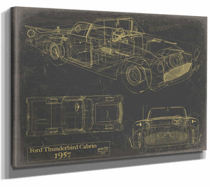 1957 Ford Thunderbird Cabrio Wall Art from Bella Frye.