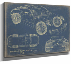 1957Ferrari 335 S Spider Scaglietti Wall Art from Bella Frye.