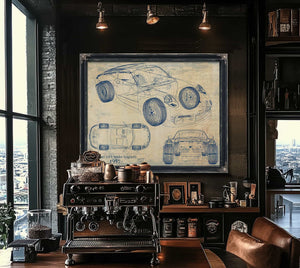 1957Ferrari 335 S Spider Scaglietti Wall Art from Bella Frye.