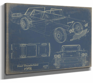 1958 Ford Thunderbird Wall Art from Bella Frye.