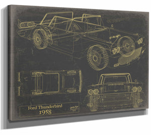 1958 Ford Thunderbird Wall Art from Bella Frye.