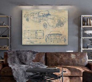 1960 Chevrolet Corvette Wall Art from Bella Frye.