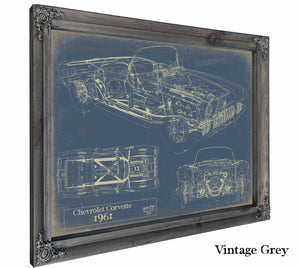 1961 Chevrolet Corvette Wall Art from Bella Frye.