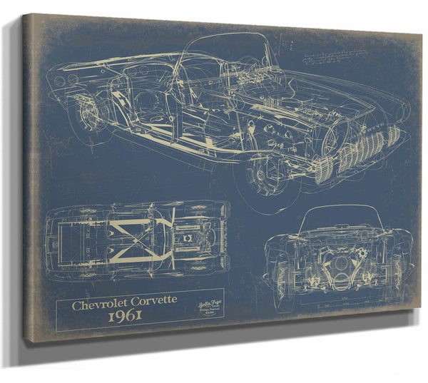 1961 Chevrolet Corvette Wall Art from Bella Frye.