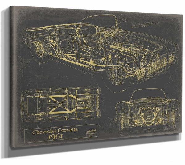 1961 Chevrolet Corvette Wall Art from Bella Frye.