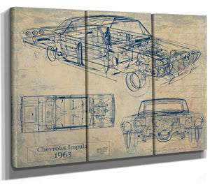 1963 Chevrolet Impala Wall Art from Bella Frye.