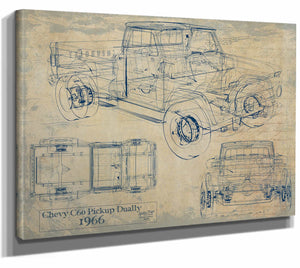 1966 Chevrolet c60 Pickup Dually Wall Art from Bella Frye.