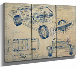 1967 Chevrolet Camaro Ss Wall Art from Bella Frye.