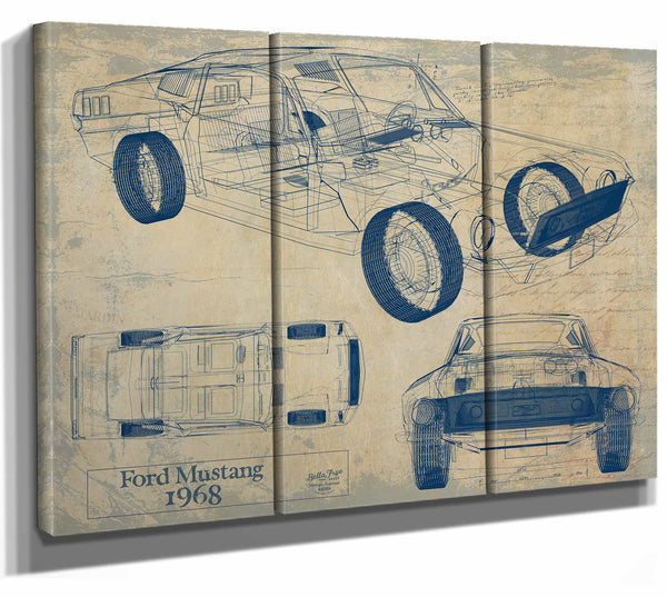 1968 Ford Mustang Wall Art from Bella Frye.