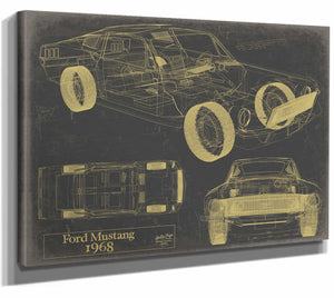 1968 Ford Mustang Wall Art from Bella Frye.