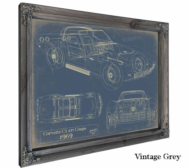 1969 Corvette c3 427 Coupe Wall Art from Bella Frye.