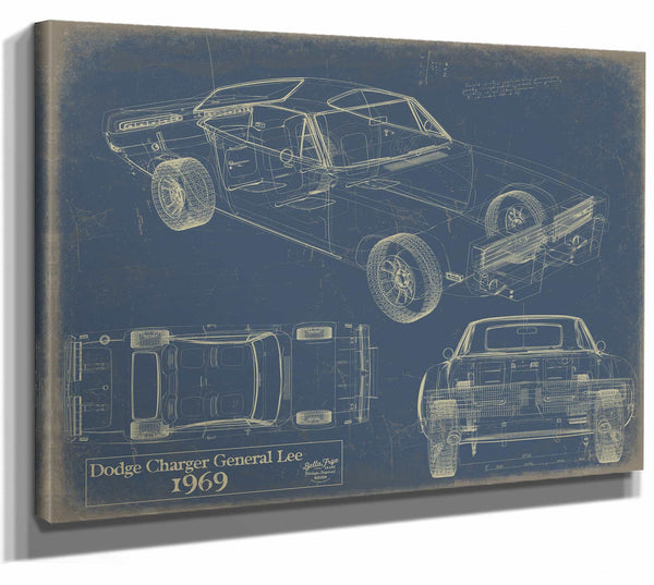 1969 Dodge Charger General Lee Wall Art from Bella Frye.