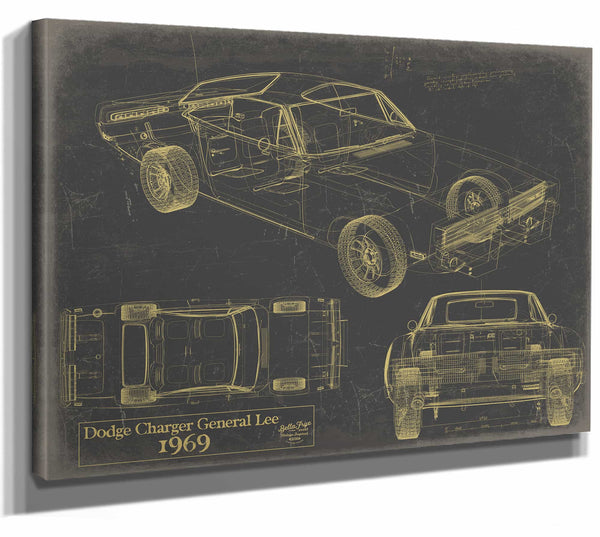 1969 Dodge Charger General Lee Wall Art from Bella Frye.