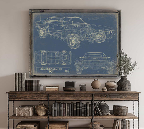 1970 Oldsmobilecutlass Sabre Musclecar Wall Art from Bella Frye.