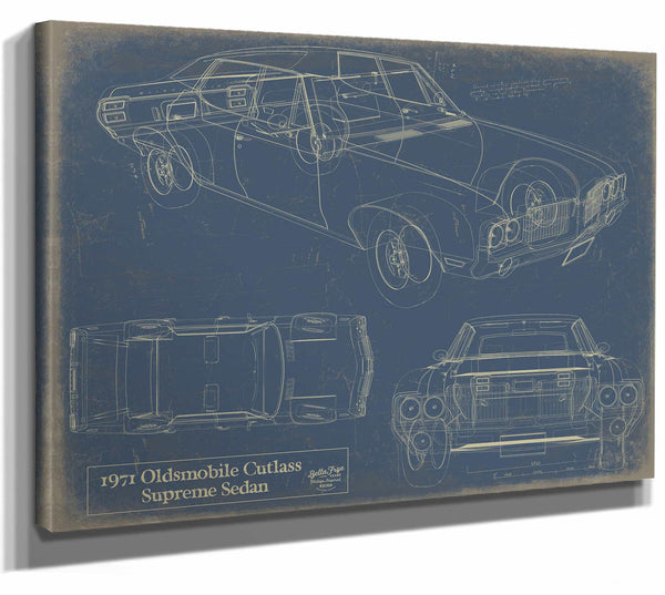 1971 Oldsmobile Cutlass Supreme Sedan Wall Art from Bella Frye.