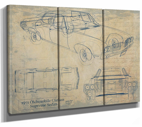 1971 Oldsmobile Cutlass Supreme Sedan Wall Art from Bella Frye.