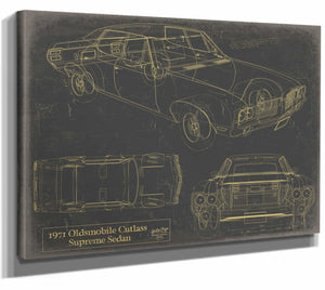 1971 Oldsmobile Cutlass Supreme Sedan Wall Art from Bella Frye.