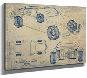 1972 Chevrolet Camaro Ss Wall Art from Bella Frye.