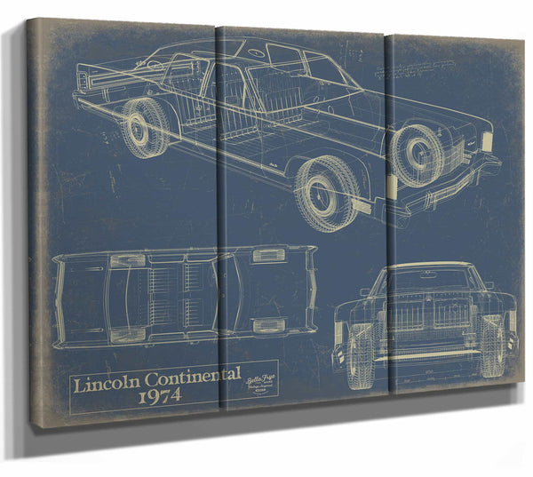 1974 Lincoln Continental Sedan Wall Art from Bella Frye.