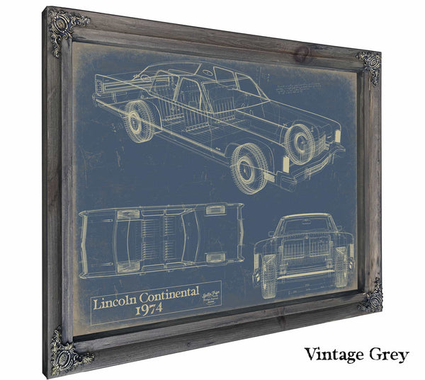 1974 Lincoln Continental Sedan Wall Art from Bella Frye.