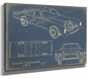 1974 Lincoln Continental Sedan Wall Art from Bella Frye.