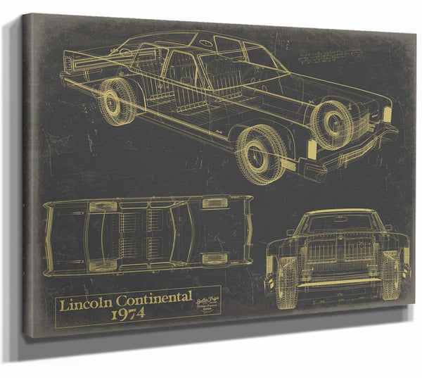 1974 Lincoln Continental Sedan Wall Art from Bella Frye.