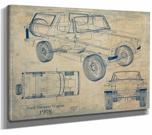 1978 Ford Bronco Wagon Wall Art from Bella Frye.