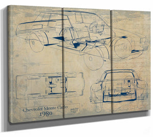 1980 Chevrolet Monte Carlo Wall Art from Bella Frye.