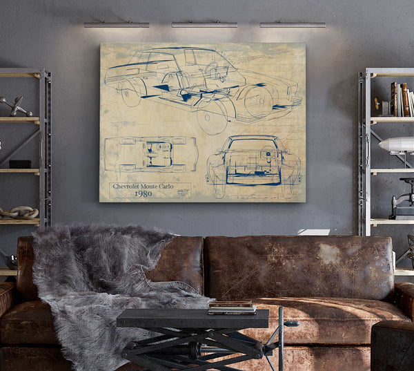 1980 Chevrolet Monte Carlo Wall Art from Bella Frye.