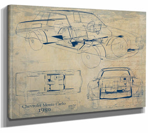 1980 Chevrolet Monte Carlo Wall Art from Bella Frye.