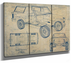 1982 Ford Bronco Wall Art from Bella Frye.