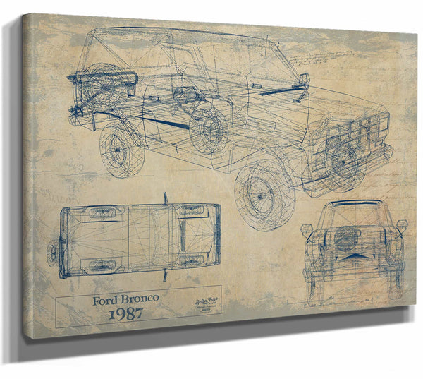 1987 Ford Bronco Wall Art from Bella Frye.