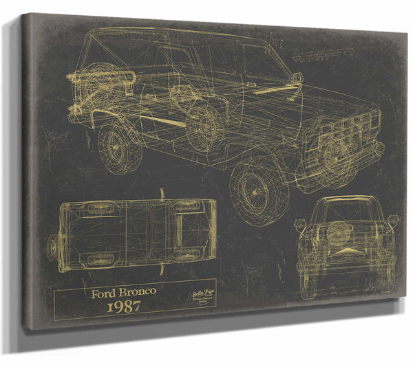 1987 Ford Bronco Wall Art from Bella Frye.