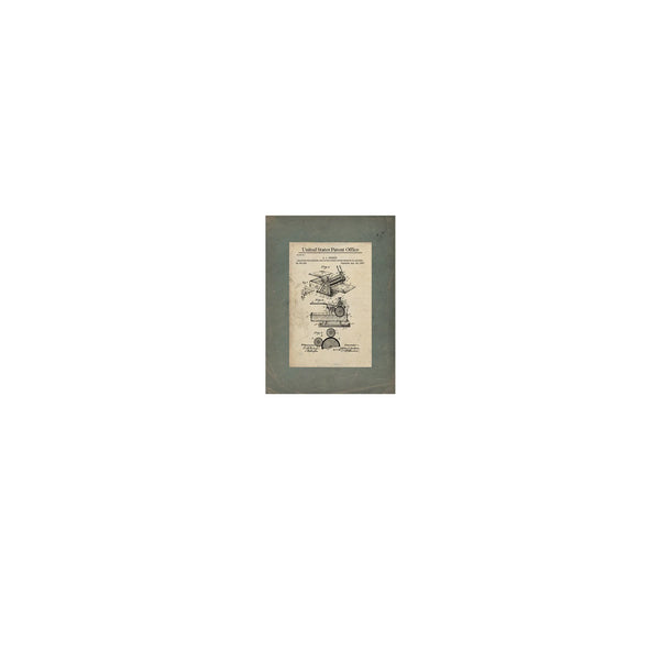 The Cutting Edge Loewenthals Parallel Shears Patent — Verdigris Framed Canvas Print | Bella Frye