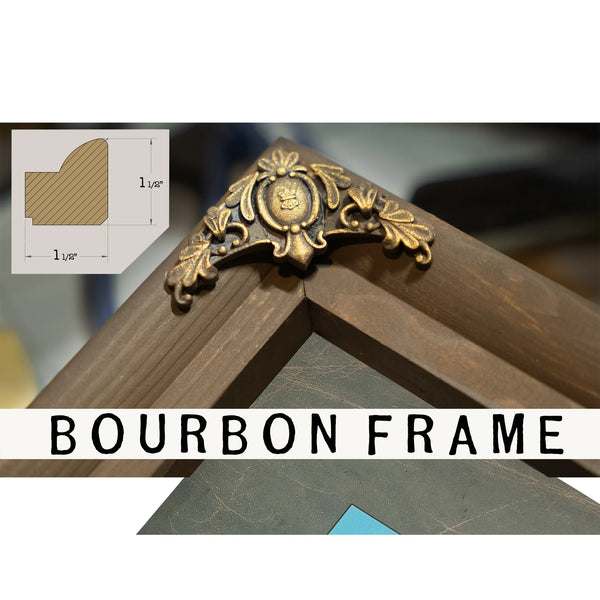 The Colossus and the Silver Leviathan Libertys Vigil at the Golden Door — Framed Wall Art Room View | Bella Frye