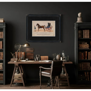 Brewster Co Annual Exhibition of Carriages — Framed Wall Art Room View | Bella Frye