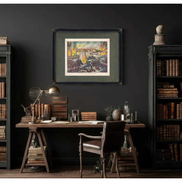 Last Charge and Capture of Port Arthur 19th Century — Framed Wall Art Room View | Bella Frye