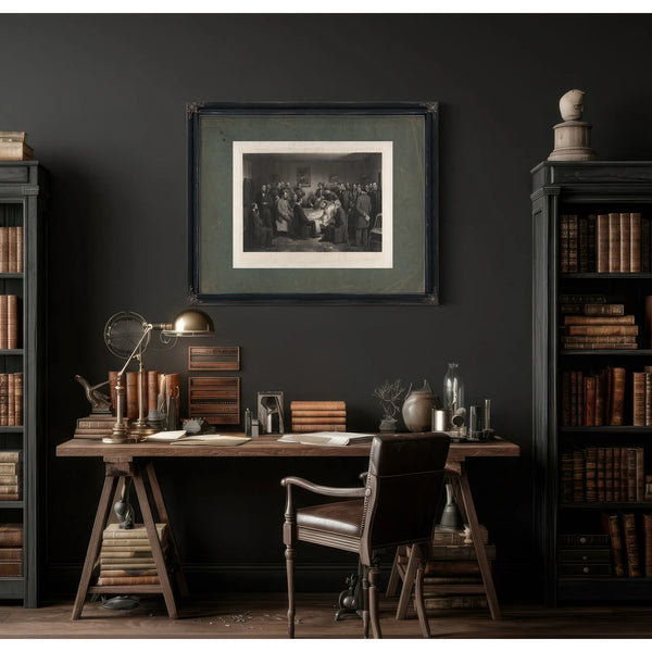 Death of Lincoln 1875 — Framed Wall Art Room View | Bella Frye