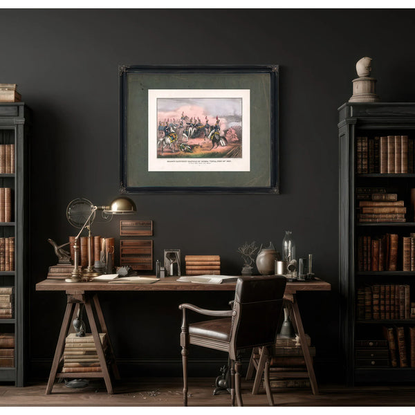 Braggs Battery_ Battle of Buena Vista Feb 23rd 1847 1847 — Framed Wall Art Room View | Bella Frye