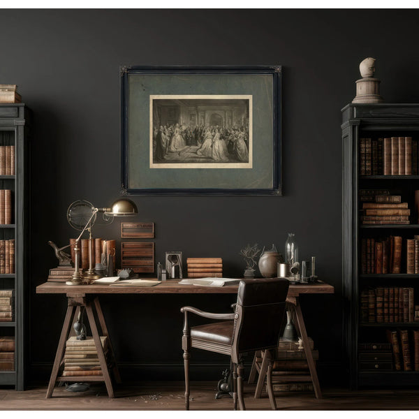 Lady Washingtons Reception 1861 — Framed Wall Art Room View | Bella Frye