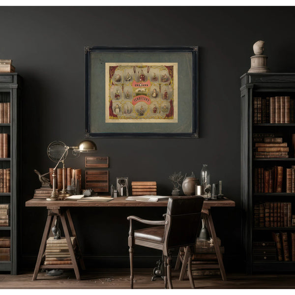 Indians of the Territory 1875 — Framed Wall Art Room View | Bella Frye