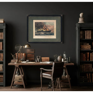 Burning of the Steamship Golden Gate _july 27 1862 1862 — Framed Wall Art Room View | Bella Frye