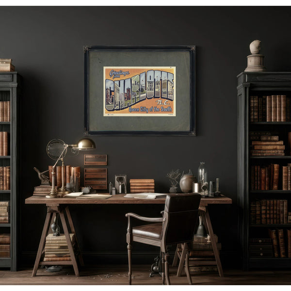 North Carolina Charlotte — Framed Wall Art Room View | Bella Frye