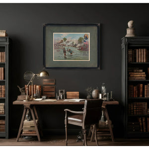 Col Funston and 2th Kansas Volunteers Crossing the River at Calumpit April — Framed Wall Art Room View | Bella Frye