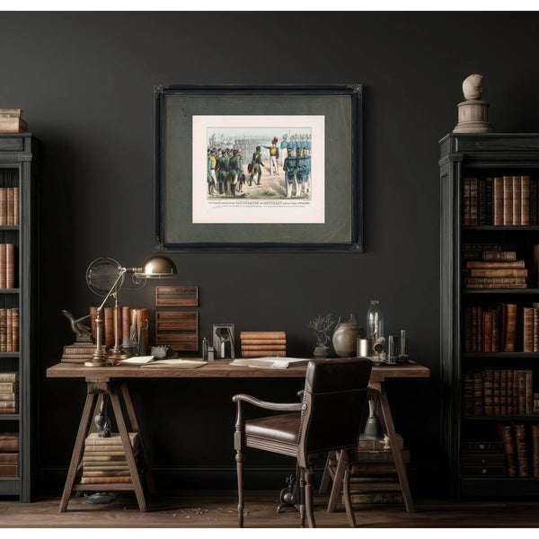 General Ampudia Treating for the Capitulation of Monterey With General Taylo — Framed Wall Art Room View | Bella Frye
