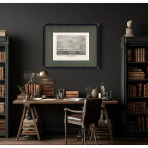 Attack of the Gun Boats Upon the City Castle of San Juan De Ulloa Bombardme — Framed Wall Art Room View | Bella Frye