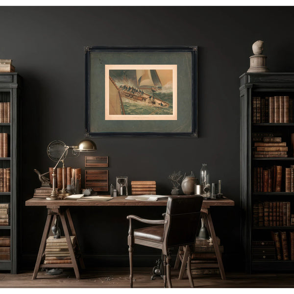 Dash Around the Lightship 1887 — Framed Wall Art Room View | Bella Frye