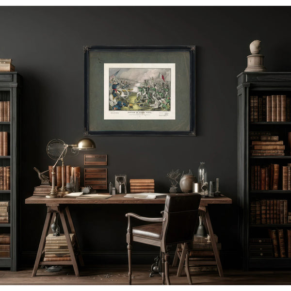 Battle of Buena Vista Fought Feby 23rd 1847 in Which the American Army Under — Framed Wall Art Room View | Bella Frye