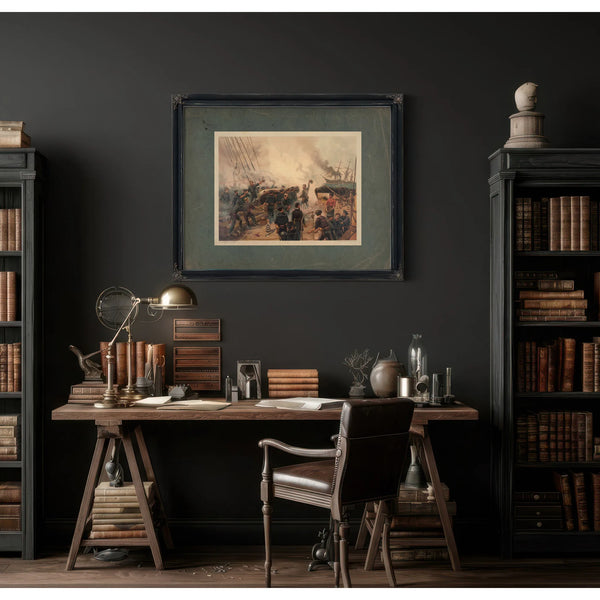 Kearsarce and Alabama 1887 — Framed Wall Art Room View | Bella Frye